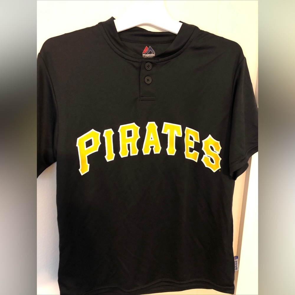 MLB Baseball Youth Size Medium Black Baseball Majestic T Shirt